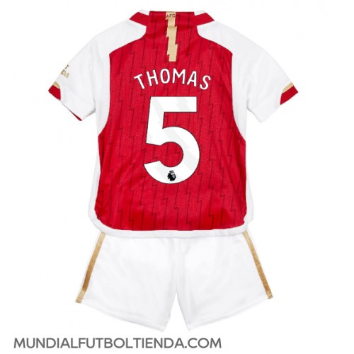 Camiseta Arsenal Thomas Partey #5 Primera Equipación Replica 2023-24 para niños mangas cortas (+ Pantalones cortos)